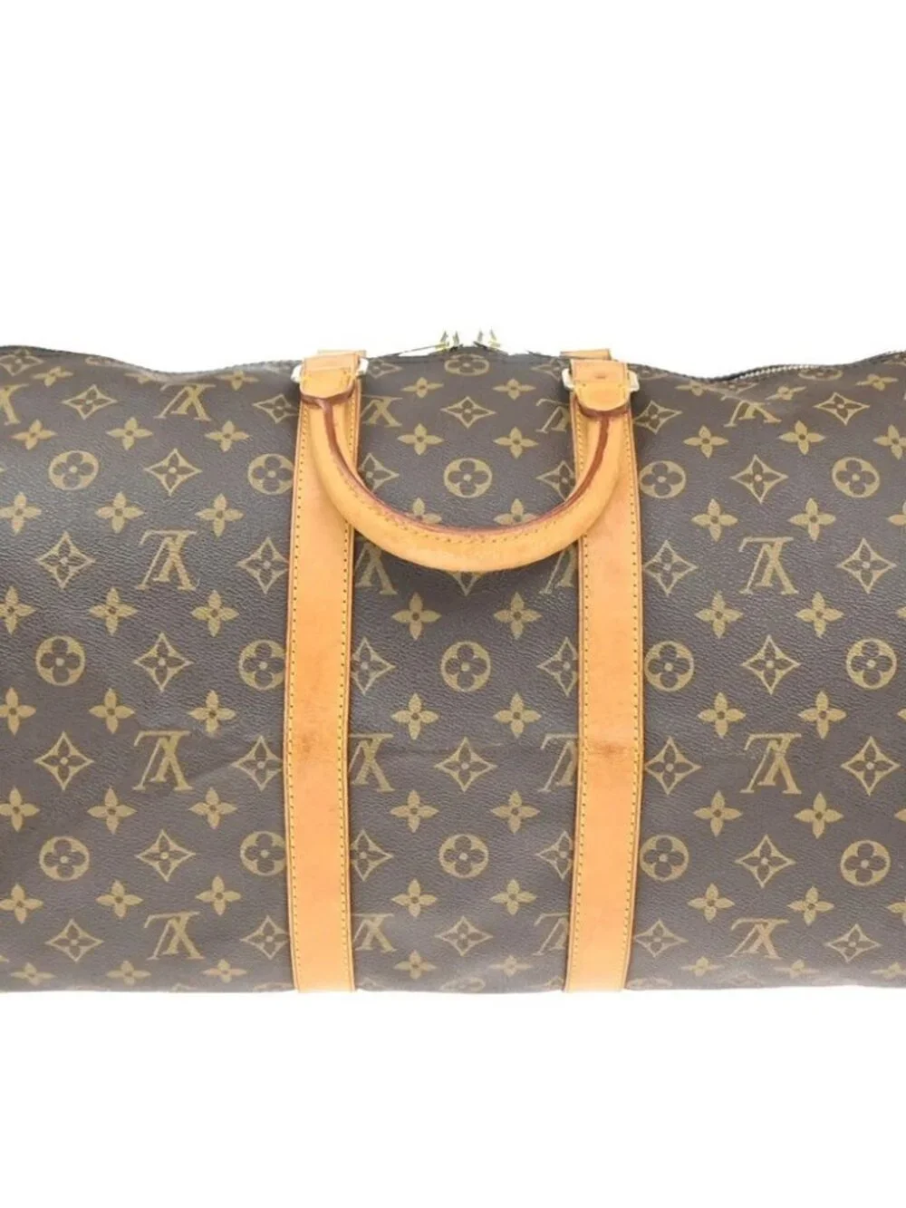 LOUIS VUITTON Keepall 45 Travel Hand Bag Monogram Leather Brown